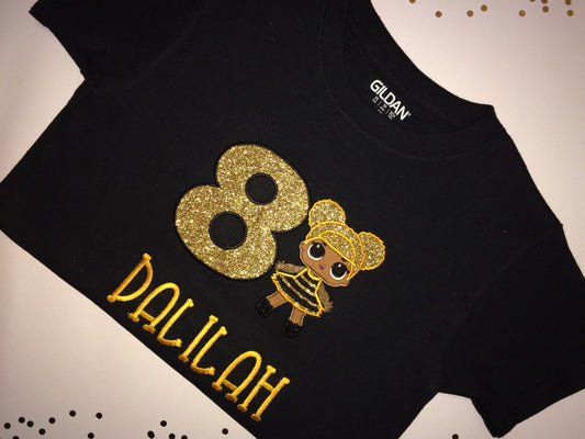 Glitter Doll Birthday Shirt