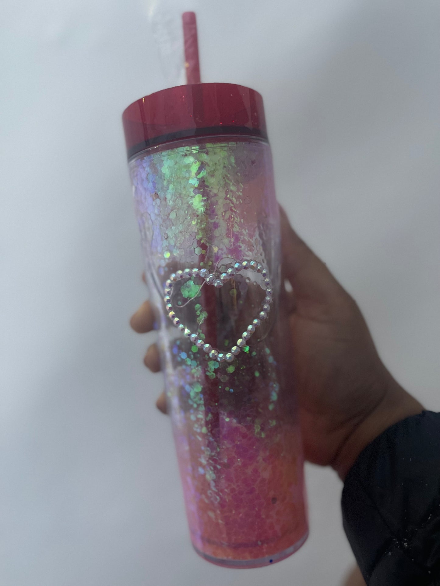 16 Oz Double Heart Tumbler