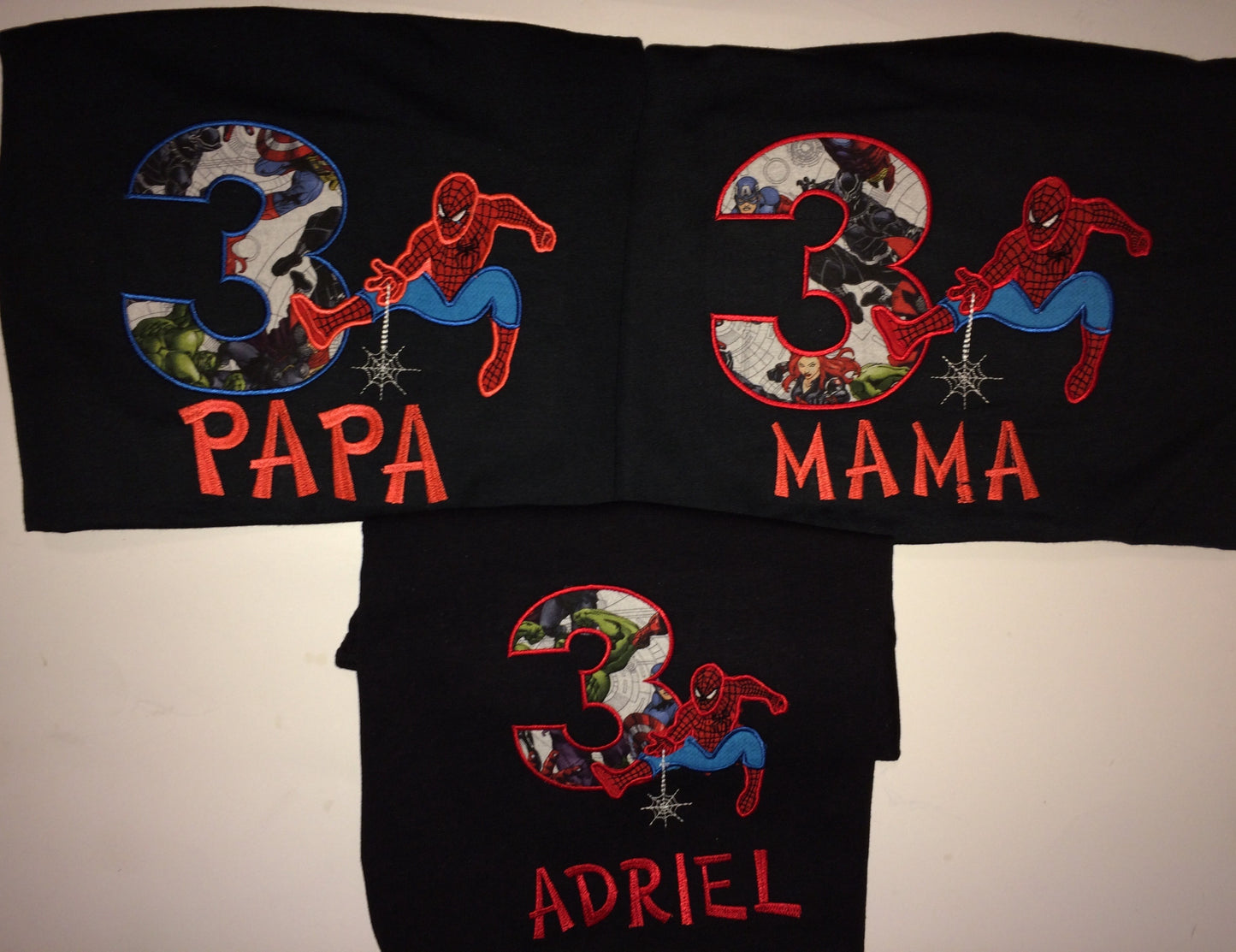 Family of 3 Birthday Shirts (Front Only)