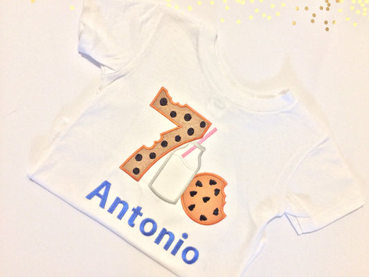 Milk and Cookies Birthday Shirt