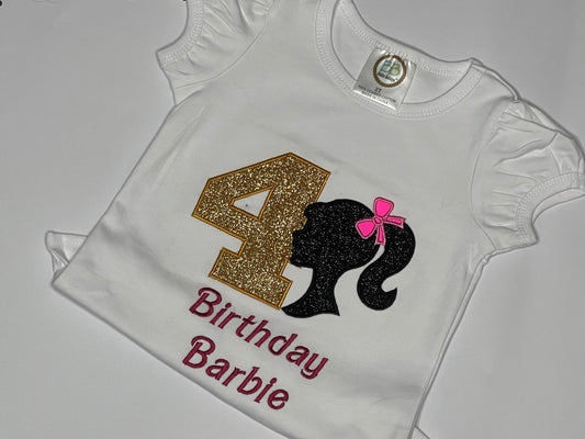 Doll Silhouette Birthday Shirt